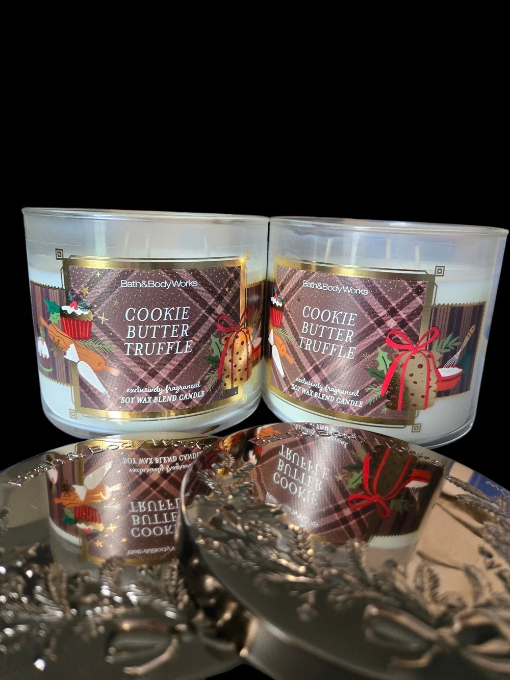 2pc Bath & Body Works Cookie Butter Truffle Candle - NEW!!
